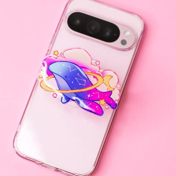 Space Whale Phone Grip | Whimsical and Unique Phone Grips