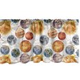 thumbnail image 1 of Space Window Valance, Galaxy Milky Way Stars and Planets Saturn Jupiter Constellations on Plain Back, Curtain Valance for Kitchen Bedroom with Rod Pocket, 54" X 18", Orange Multicolor, by Ambesonne, 1 of 1