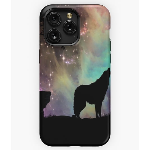 Space Wolf Galaxy Animal Cosmic Art G5646 Phone Case for iPhone17 16 15 14 13 12 11 Pro Max
