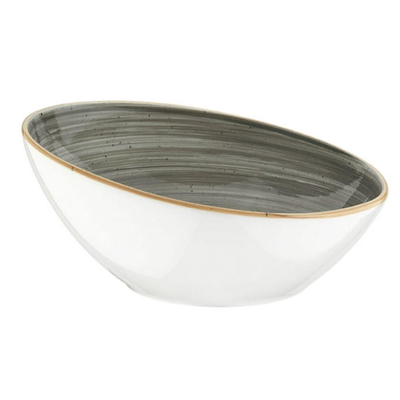 Space dia.8.75" h:3" 29 oz. Round Grey Porcelain Bowl