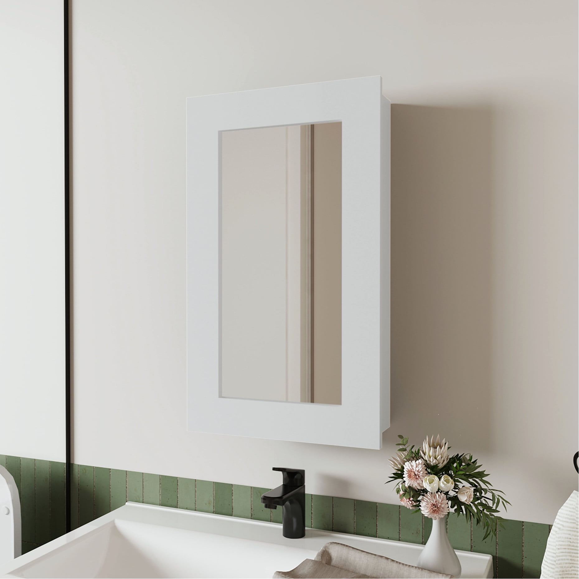 Picture of Space - efficient Bathroom Design - Wall - mounted Cabinet with Mirror ...