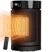 Behome Space Heater with Remote, 1500W Portable Electric Heater with Thermostat & Timer, 5 Modes, Indoor Small Heater for Bedroom, Office and Indoor