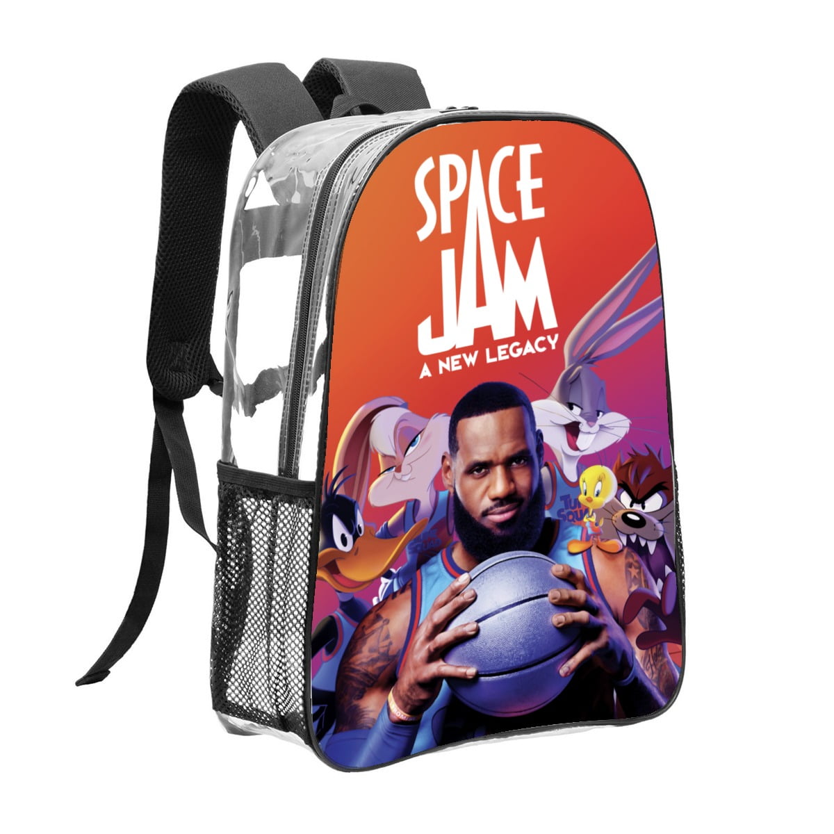 Space jam Pattern Transparent Backpack Lightweight And fashionable ...