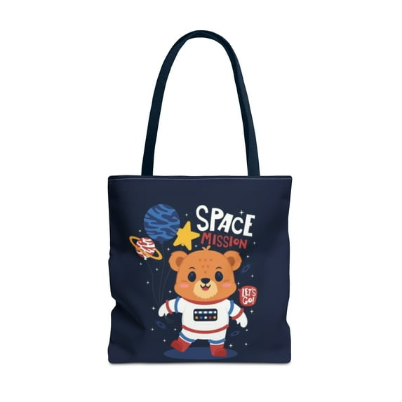 Space mission bear All purpose storage tote handbag