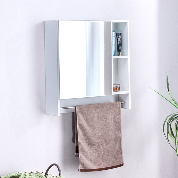 Space - optimizing & Distortion - free Mirror - Ideal for Precise Skincare, Keeps Bathroom Attractive