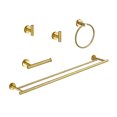 thumbnail image 1 of Space-saving 5-Piece Bathroom Towel Rack Set, Wall-Mounted, Durable  Stainless Steel, Hidden Screw Design,Brushed Gold, 1 of 7