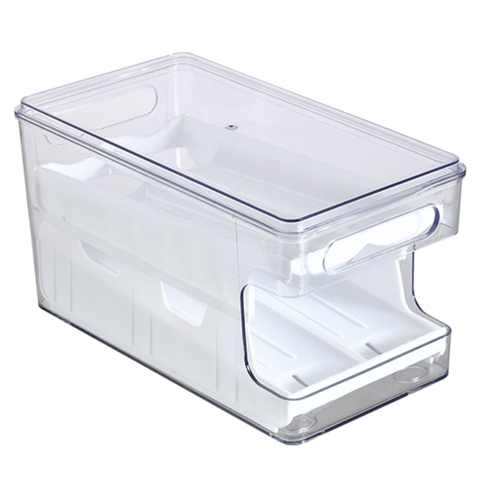 Space saving Double layer Storage Box Secure Eggs Storage Slide Eggs Container Automatic Scrolling Eggs Holder