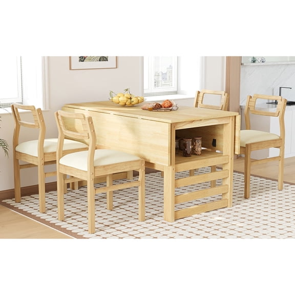 Space - saving Extendable Design - Transform Your Dining Room with 2 - 4 Person Setup and Ample Storage