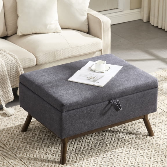 Space-saving Ottoman with Lift-top Storage / Suitable for Living Rooms