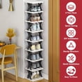thumbnail image 1 of A Space-saving Shoe Drying Racks with 9 Tiers, Holds 9 Pairs Of Shoes, Made Of Durable Plastic, Stackable Design for Home Storage， Suitable for Use In Bedrooms, Balconies, And Living Room, 1 of 6