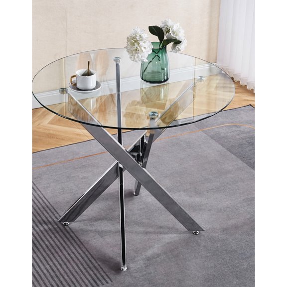 Space - saving & Stable Dining Solution - A Modern Kitchen Table for Living Room with Easy - clean Surface