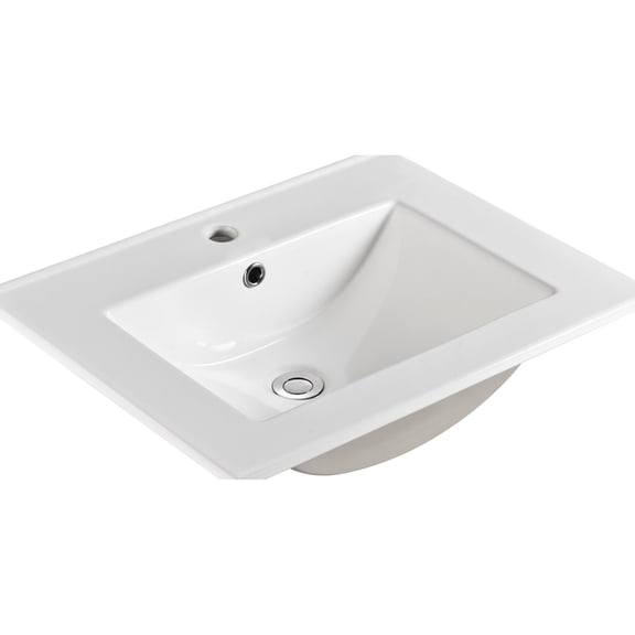 Space - saving and Elegant - White Ceramic Vanity Top for Small Bathrooms, Create a Cozy Space