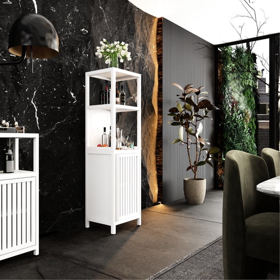 Space - saving bamboo cabinet / Fit small corners in various rooms