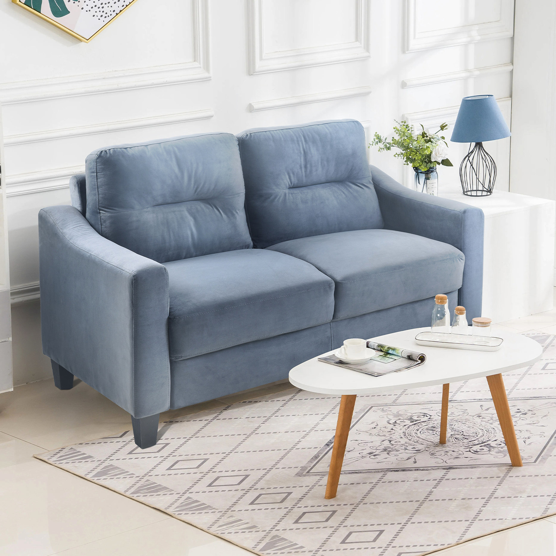 Image showcasing Space-saving sectional sofa / Perfect for limited spaces - Walmart.com