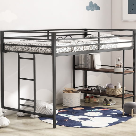 Space-saving twin loft bed for multiple use cases / Fits universities, sheds and more
