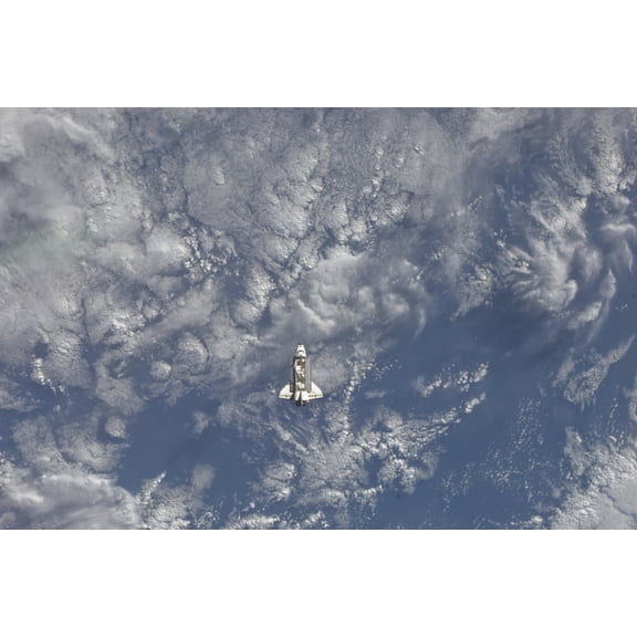 Space shuttle Endeavour backdropped by a colorful Earth Canvas Art - Stocktrek Images (34 x 23)