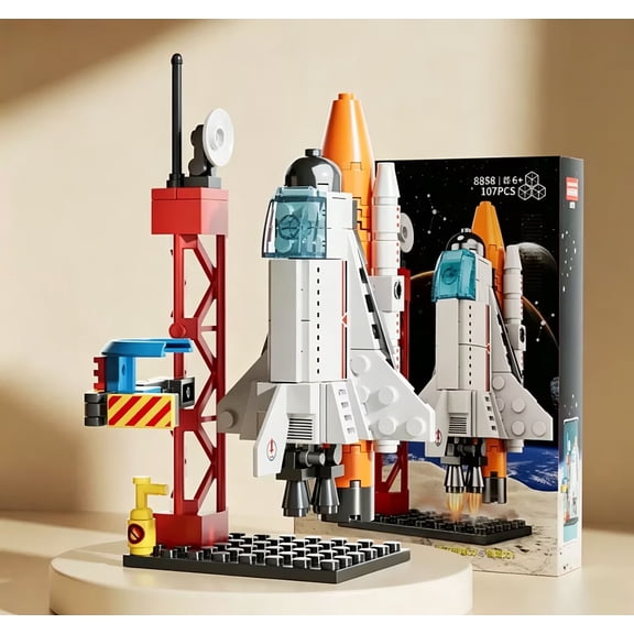 Space shuttle building block model decoration item