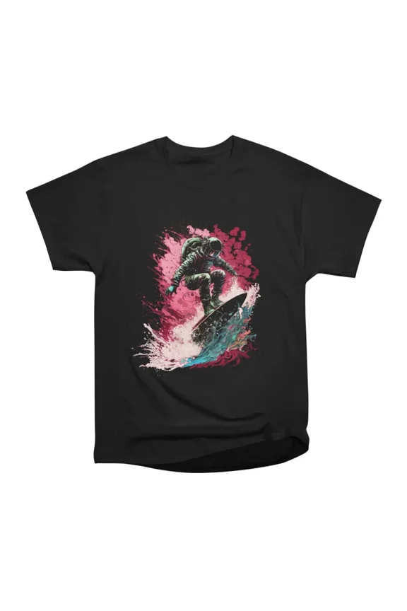 Space surf T-Shirt Tee Gift For Him Merch For Her Apparel For Friend