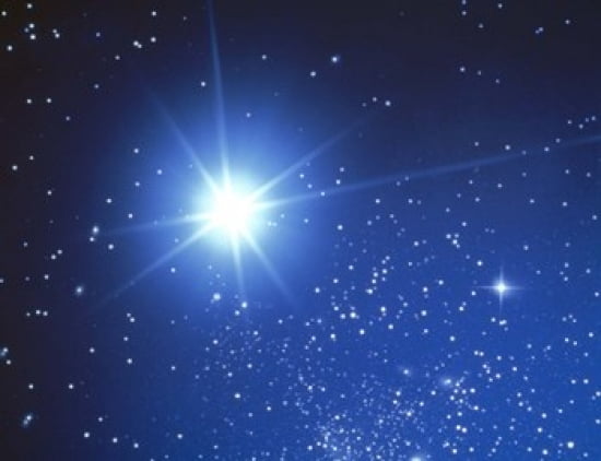 Space with starburst Canvas Art - Panoramic Images (36 x 28)