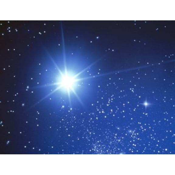 Space with starburst Canvas Art - Panoramic Images (36 x 28)