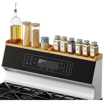 SpaceAid 30" Bamboo Magnetic Stove Top Shelf Organizer, Kitchen Storage Rack for Stove