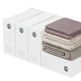 thumbnail image 1 of SpaceAid 4 Pack Sheet Organizers and Storage, Queen & King Size, White, Fabric, 1 of 6