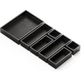 SpaceAid Bamboo Drawer Organizer Storage Boxes Set(7 Pack, Black ...