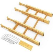 SpaceAid Bamboo Kitchen Organizer Drawer Dividers, Expandable(17-22 in), 17"L x 0.6"W x 2.6"H