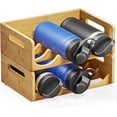 thumbnail image 1 of SpaceAid Bamboo Water Bottle Organizer with Labels, 2 Pack Stackable Bottle Holder, 1 of 7