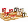 thumbnail image 1 of SpaceAid Expandable Spice Rack Organizer for Cabinet, Bamboo, 4 Tier, 1 of 8