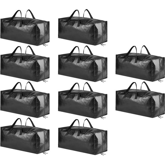 SpaceAid Heavy Duty Moving Bags, Extra Large, Black (10 Pack)