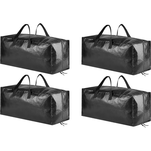 SpaceAid Heavy Duty Moving Bags, Extra Large, Black (4 Pack)