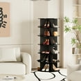 thumbnail image 1 of SpaceAid Rotating Shoe Rack Tower 6 Tier, Display Lazy Susan, Black, 23.2"D x 23.2"W x 54.2"H, 1 of 6