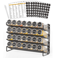 thumbnail image 1 of SpaceAid Spice Rack Organizer with 28 Jars, 4.33"D x 13.33"W x 10.5"H, Black, 1 of 6