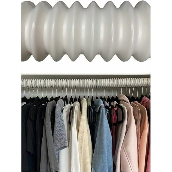 SpaceCadet 5-Pack Closet Organizer Rod Sleeves WHITE