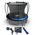 thumbnail image 1 of SpaceJump Lunar 10' Trampoline Outdoor Ultimate Set with Safety Net, Slide, Hoop & Sprayer, 1 of 10