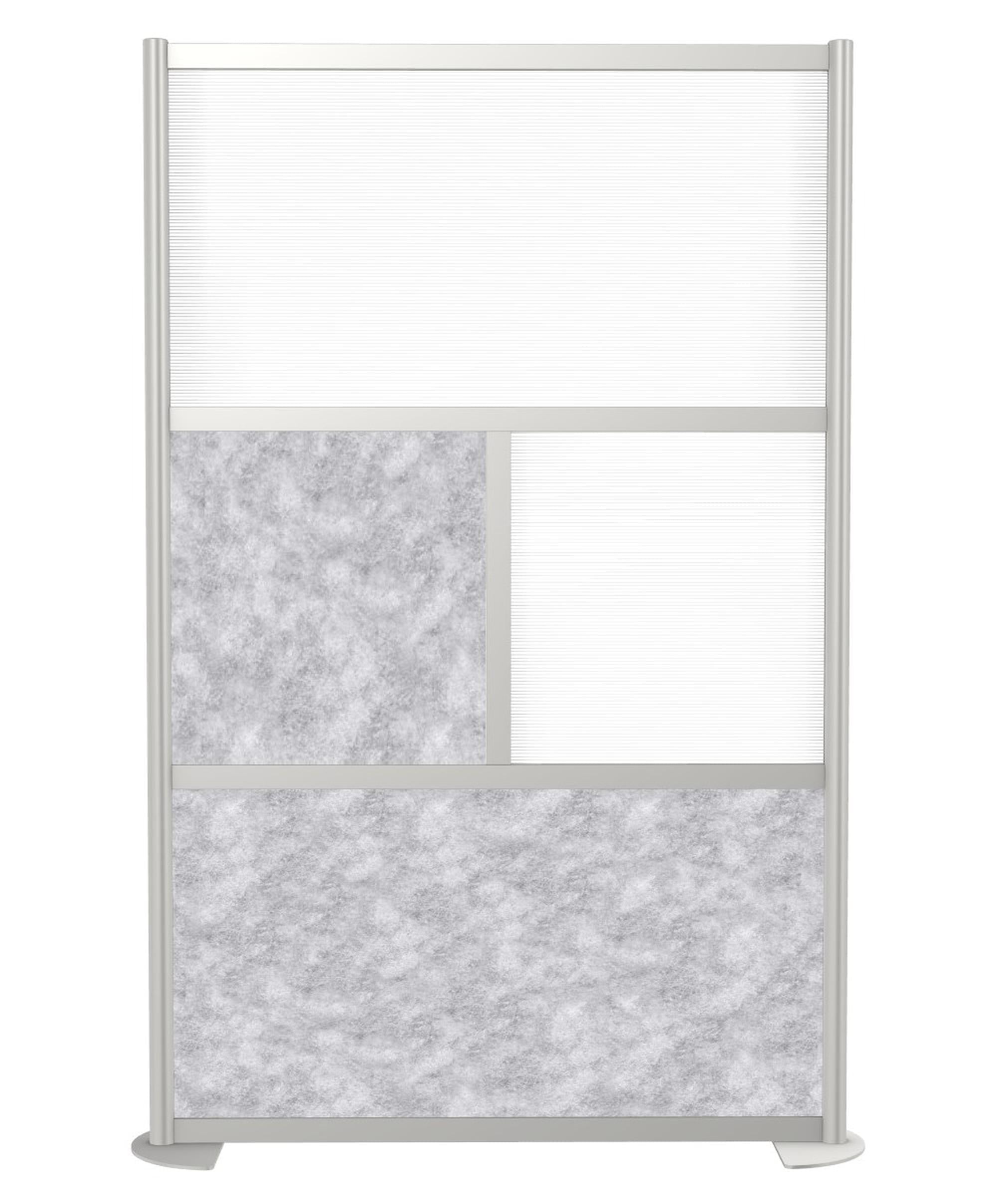 SpaceMakers 4 Ft Acoustic Room Divider – 52" Wide Sound-Dampening Privacy Panel with Aluminum Frame, 78" High