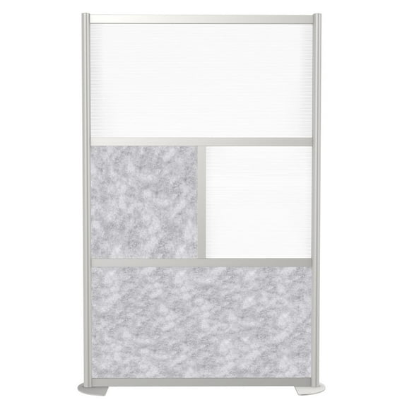 SpaceMakers 4 Ft Acoustic Room Divider – 52" Wide Sound-Dampening Privacy Panel with Aluminum Frame, 78" High