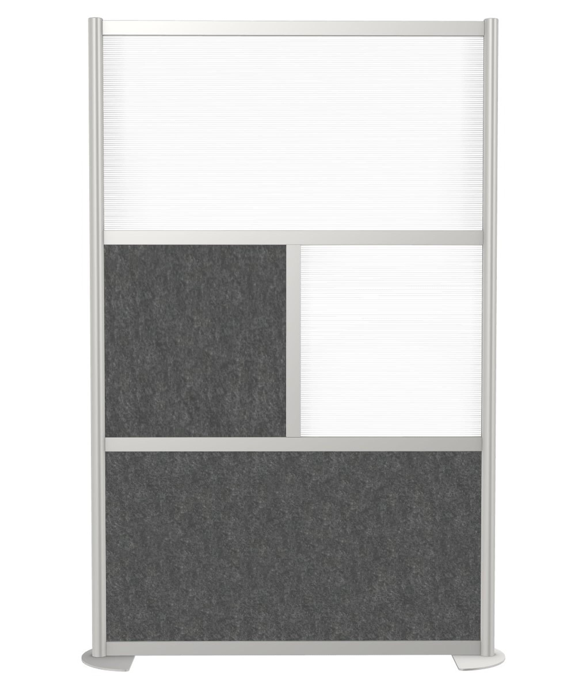 SpaceMakers 4 Ft Acoustic Room Divider – 52" Wide Sound-Dampening Privacy Panel with Aluminum Frame, 78" High