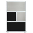 thumbnail image 1 of SpaceMakers 4 Panel 78" x 52" Modern Stationary Room Divider in Black, 1 of 7