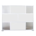 thumbnail image 1 of SpaceMakers 8 Panel 78" x 100" Modern Stationary Room Divider in White, 1 of 2
