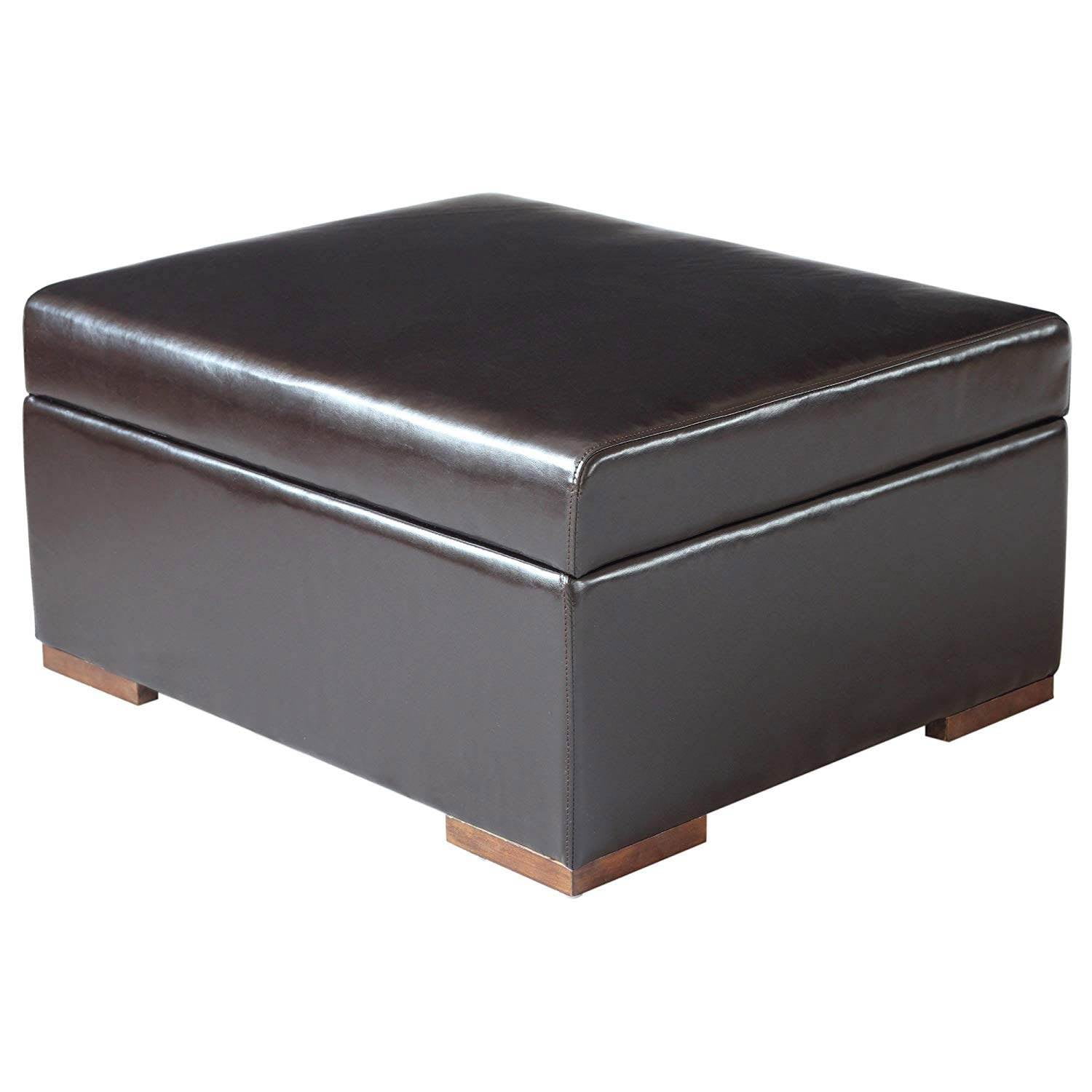SpaceMaster iBed Convertible Ottoman Fold Out Hideaway Guest Bed Dark Espresso