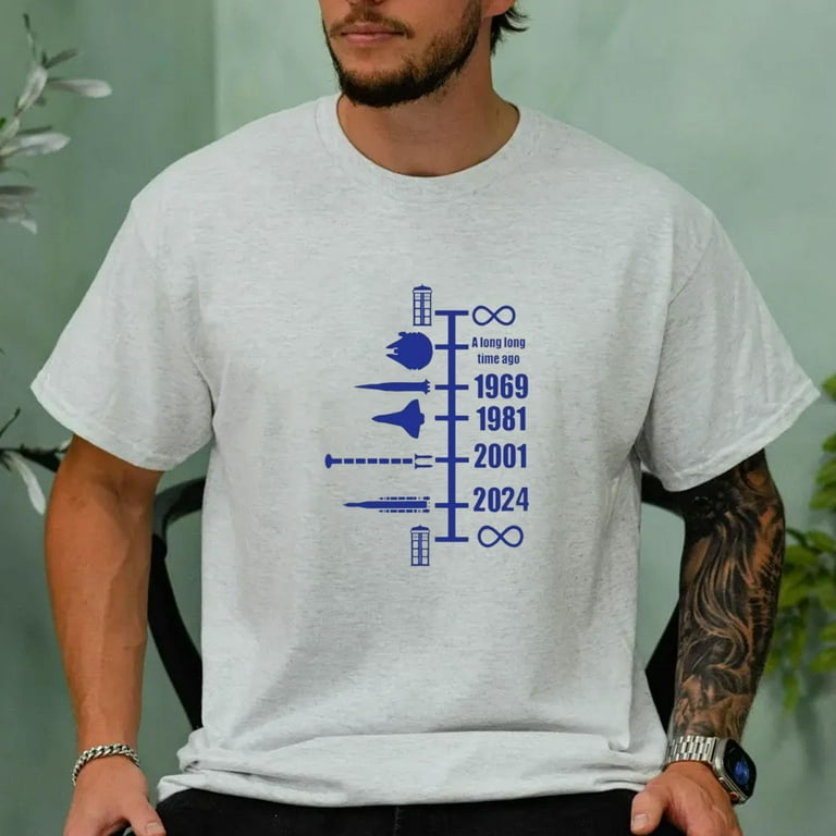 SpaceShip Timeline T Shirt Inspired by Doctor Who Star Wars Star Trek Funny