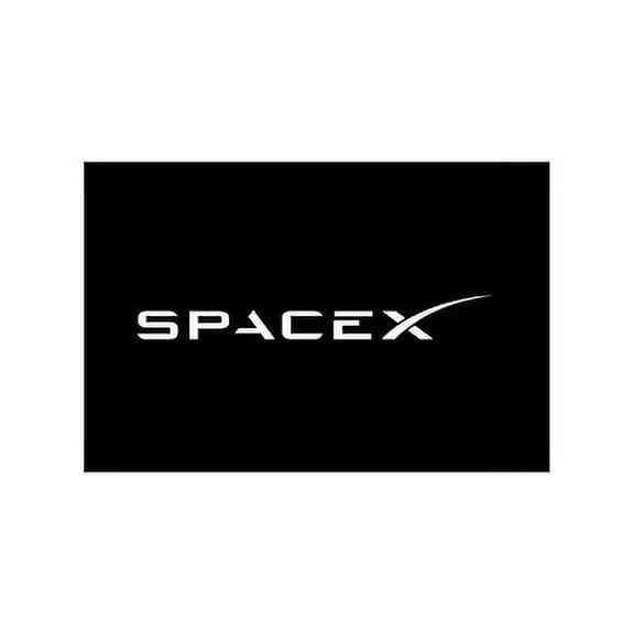 SpaceX Logo Vinyl Decal - 6 Inch White