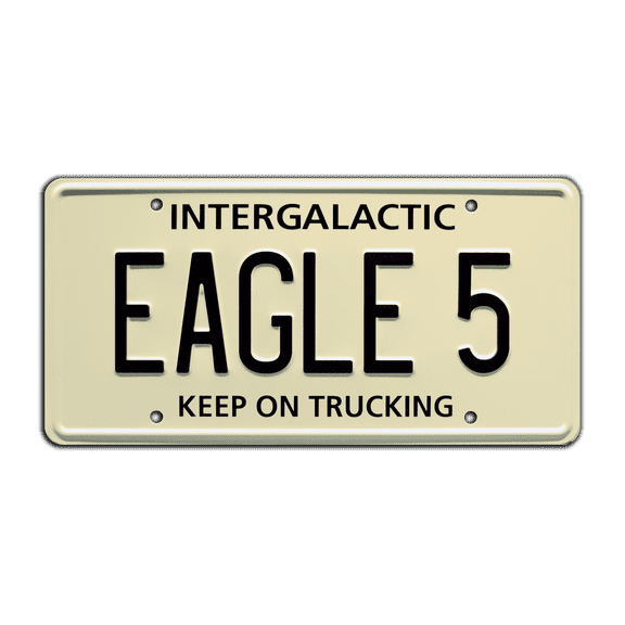 Spaceballs | Winnebago | EAGLE 5 | Metal Stamped Replica Prop License Plate