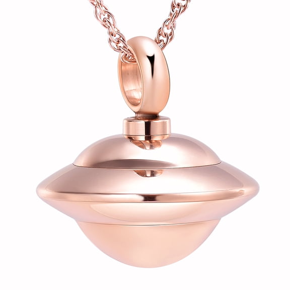 Spacecraft Cremation Jewelry for Ashes Urn Necklace for Ashes of Loved One Cremation Urn Pendant