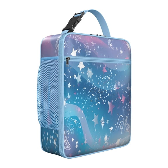 Spacecraft Space Galaxy Lunch Bag – Astronaut Starry Night Sky Insulated Lunch Box Tote