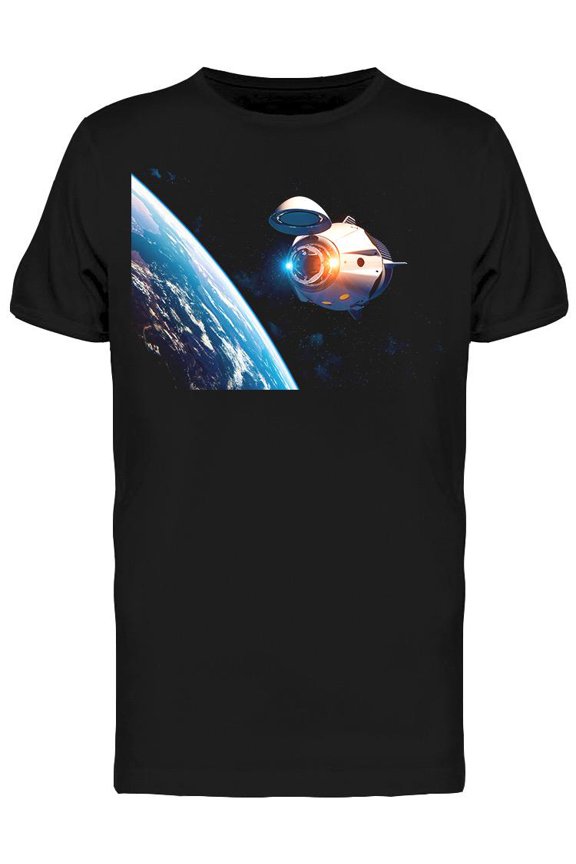 Spacecraft With Open Docking T-Shirt Men -Image by Shutterstock, Male 3X-Large