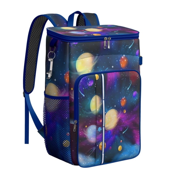 Spacecraft and Planet Backpack Cooler, Perfect for Outdoor Adventures, Sci-Fi, and Space Geek Enthusiasts