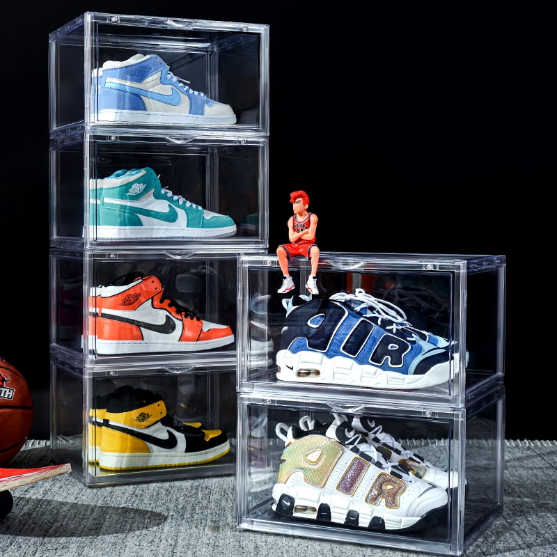 SPACECRAFTERS®, Shoe Storage, 10 Pack, Clear Plastic Foldable Boxes ...